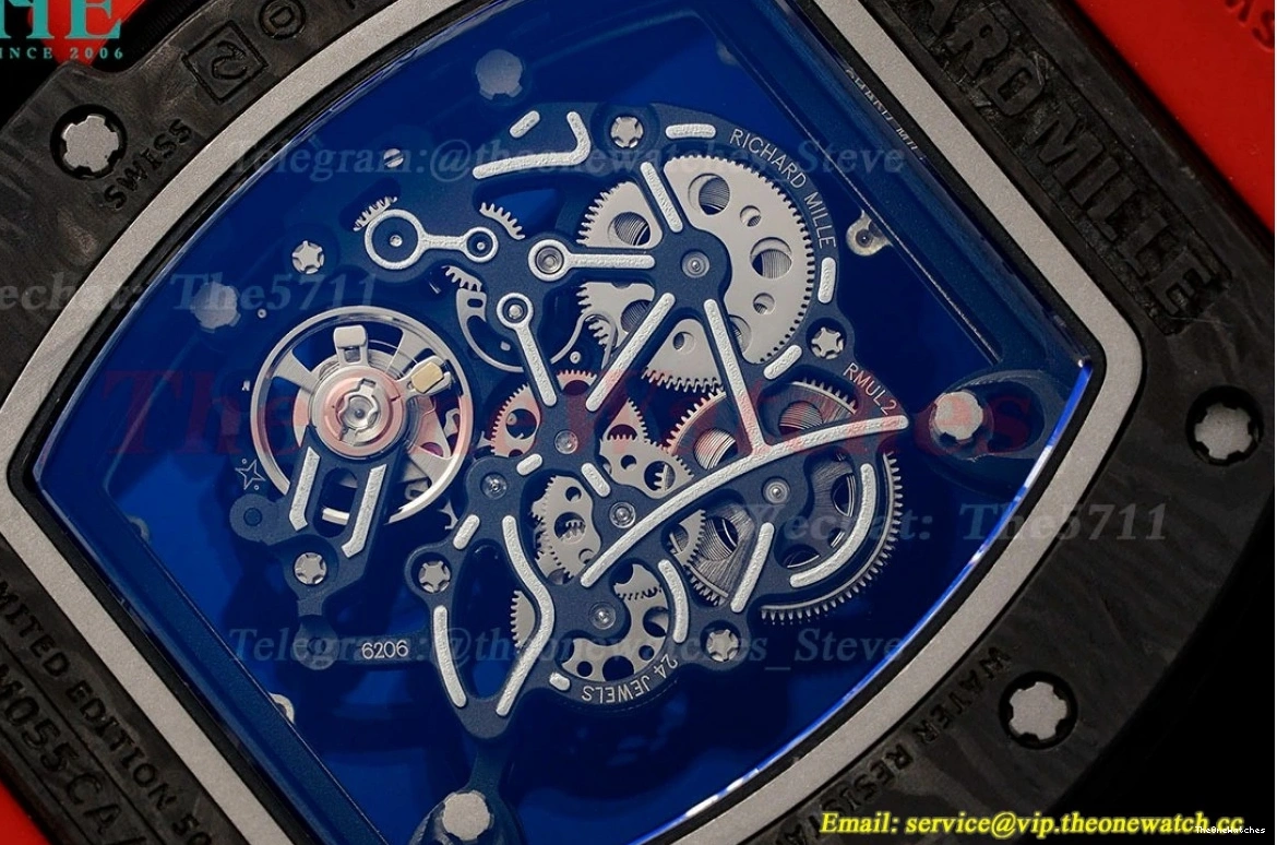 RM055 RU on NTPT Crown Red RMUL2 Clone Super ZF Red Strap Rubber 0406